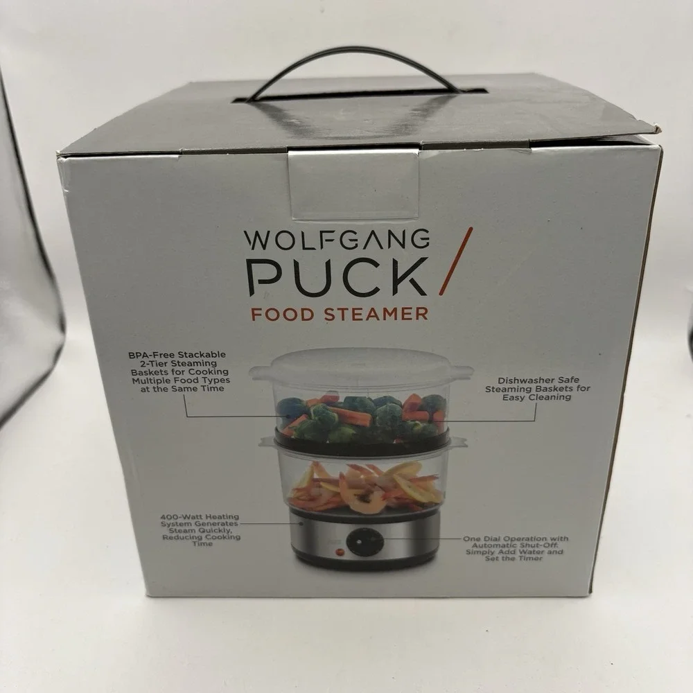 WOLFGANG‎ PUCK 2 Tier Food Steamer 400-Watt BPA-Free NEW in Box